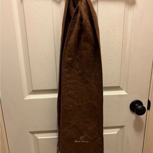 Alpaca Camargo Wool Brown Fringe Scarf